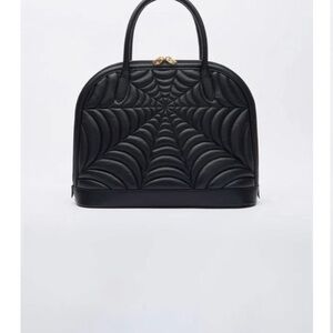 Charlotte Olympia rare leather large NLA spider web bag goth
